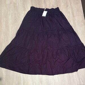 Navy  Quince Maxi Skirt